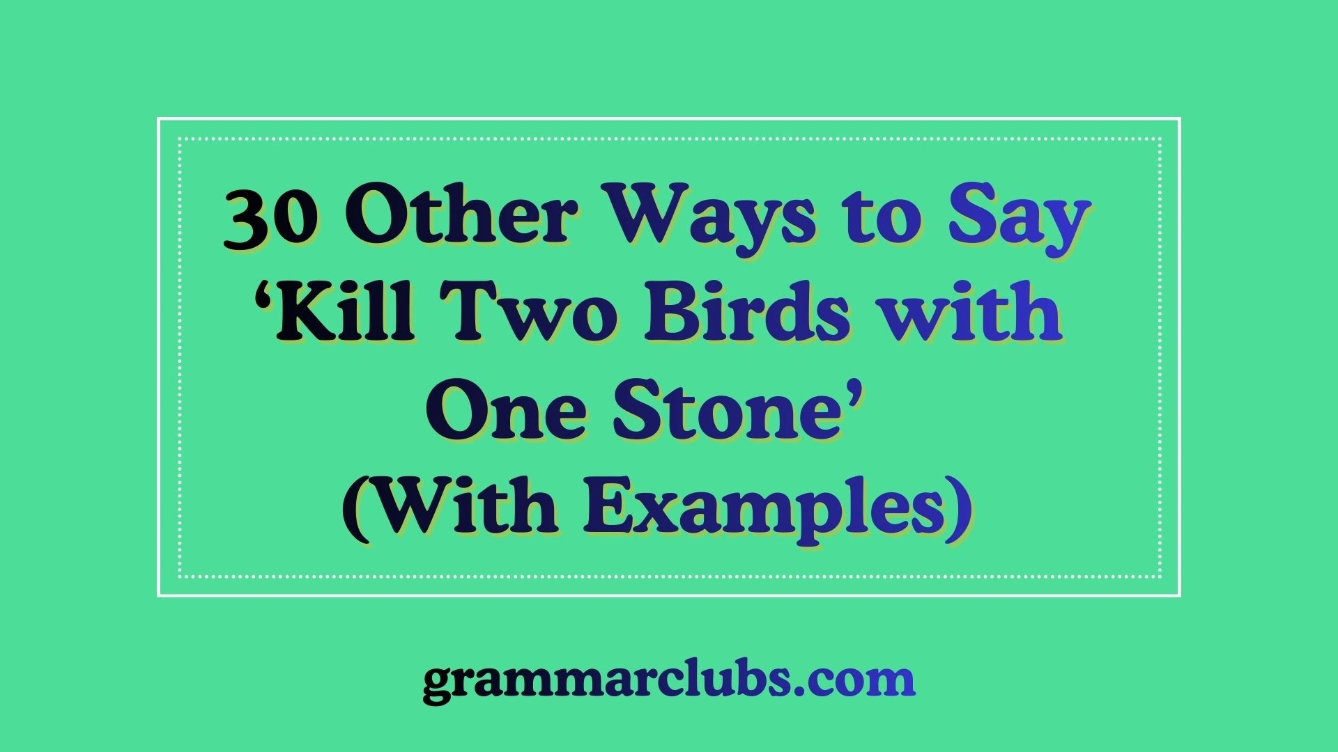 Other Ways to Say ‘Kill Two Birds with One Stone’ (With Examples)