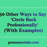 Other Ways to Say ‘Circle Back Professionally’ (With Examples)
