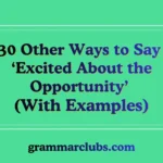 Other Ways to Say ‘Excited About the Opportunity’ (With Examples)
