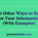 Other Ways to Say ‘For Your Information’ (With Examples)