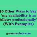 Other Ways to Say ‘my availability is as follows professionally’ (With Examples)