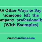 Other Ways to Say ‘someone left the company professionally’ (With Examples]