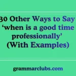 Other Ways to Say ‘when is a good time professionally’ (With Examples)