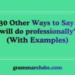 Other Ways to Say ‘will do professionally’ (With Examples)