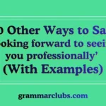 Other Ways to Say ‘looking forward to seeing you professionally’ (With Examples)
