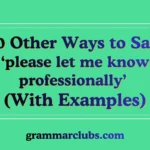 Other Ways to Say ‘please let me know professionally’ (With Examples)