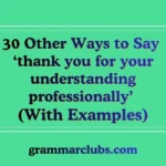 Other Ways to Say ‘thank you for your understanding professionally’ (With Examples)