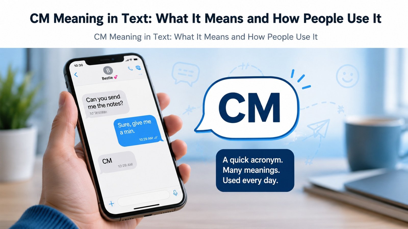 CM Meaning in Text: What It Means and How People Use It