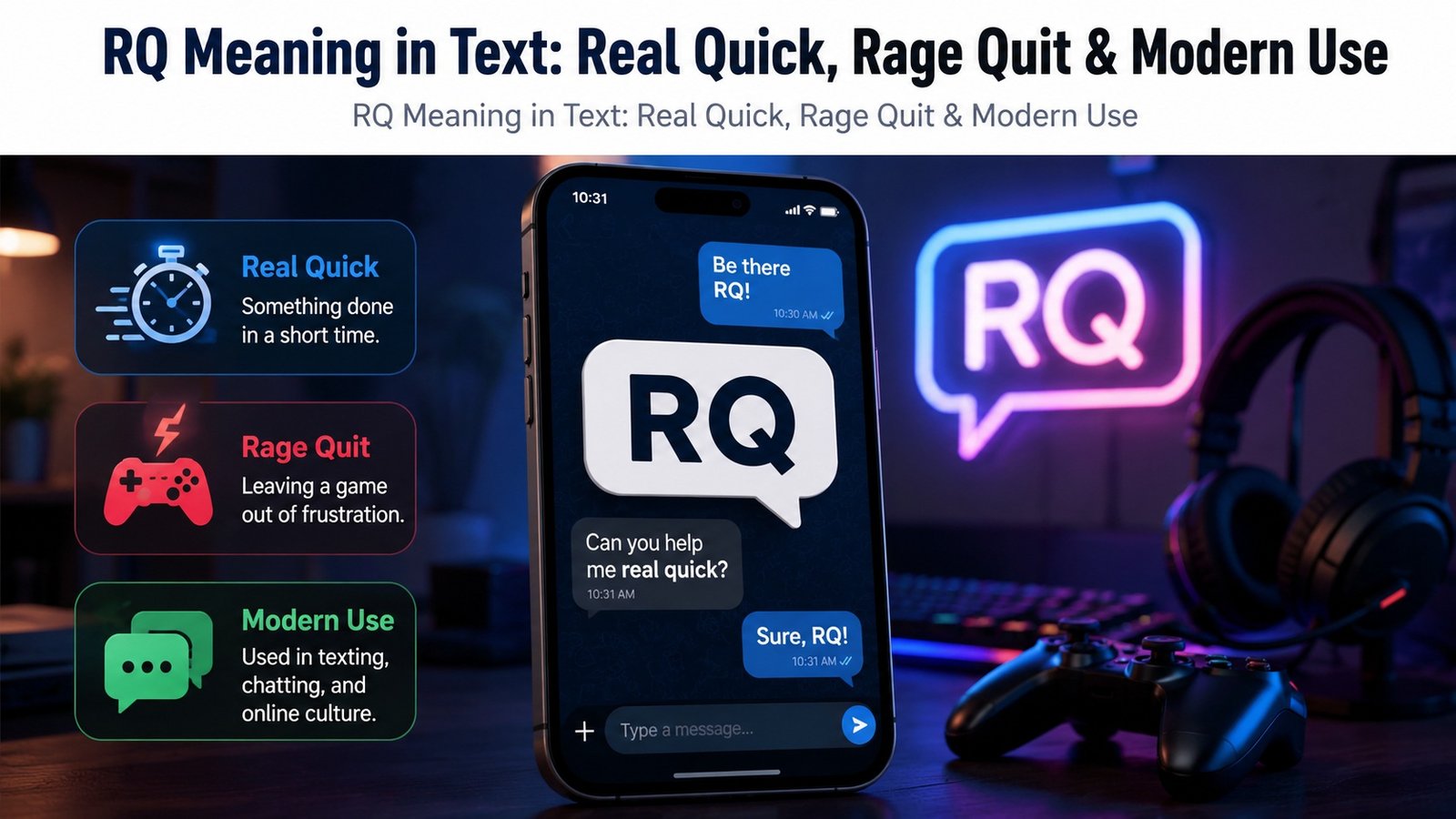RQ Meaning in Text: Real Quick, Rage Quit & Modern Use